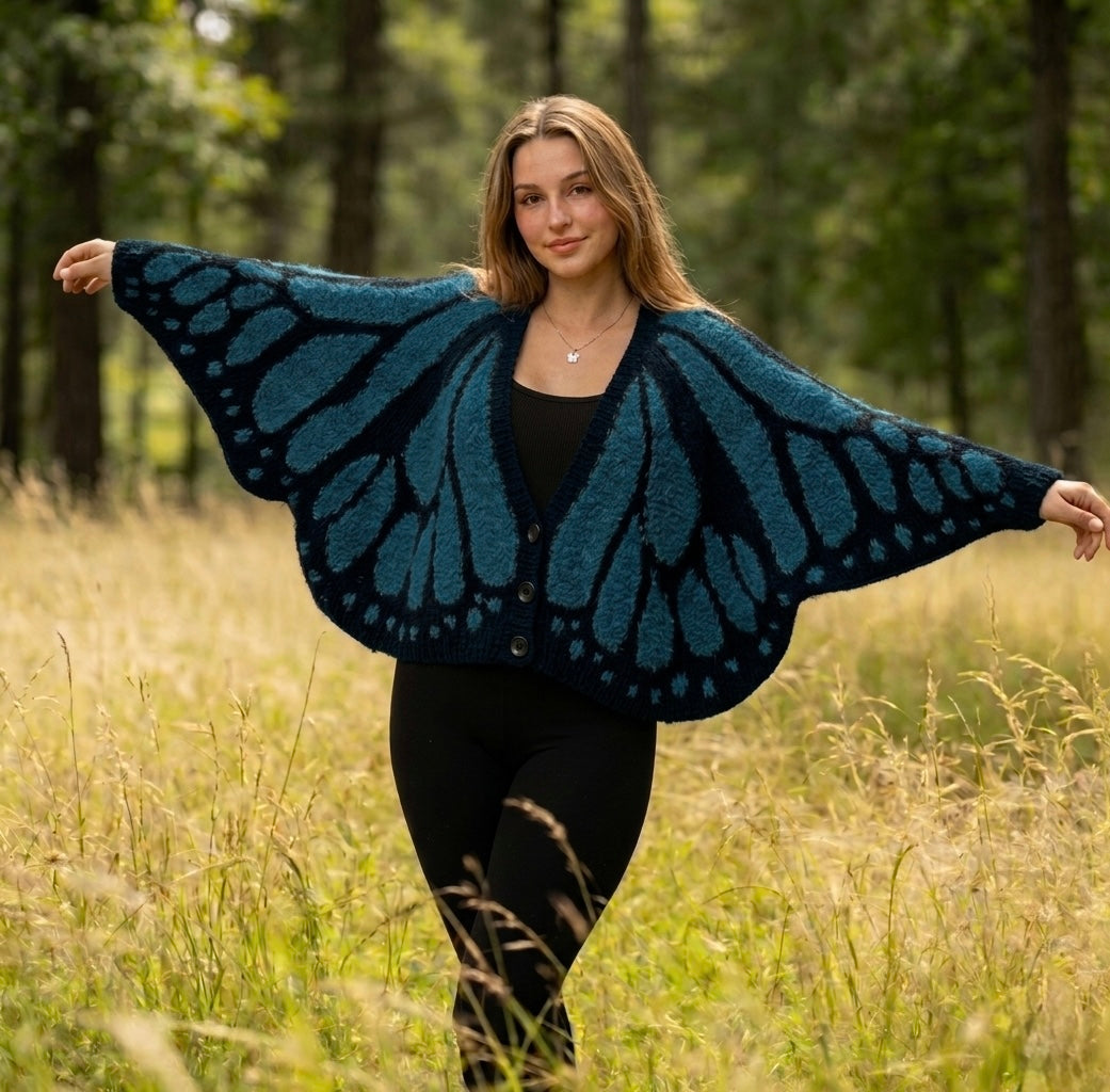 Clara’s Art™ – Cardigan Monarca Crochet
